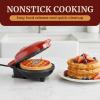 Elite Gourmet EWM015R# Electric Nonstick 4.5-inch Mini Waffle Maker, Belgian Waffles, Compact Design, Hash Browns, Keto, Snacks, Sandwich, Eggs, Easy to Clean, Red(Red)