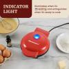 Elite Gourmet EWM015R# Electric Nonstick 4.5-inch Mini Waffle Maker, Belgian Waffles, Compact Design, Hash Browns, Keto, Snacks, Sandwich, Eggs, Easy to Clean, Red(Red)