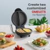 Elite Gourmet EWM460 Nonstick Rotating Flip Belgian Waffle Maker, 1.25-Inch Thick Waffles, Hash Browns, Keto, Snacks, Sandwich, Eggs, Easy to Clean, Black, 5 Inch(Stainless Steel and Black)