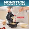 Elite Gourmet EWM460 Nonstick Rotating Flip Belgian Waffle Maker, 1.25-Inch Thick Waffles, Hash Browns, Keto, Snacks, Sandwich, Eggs, Easy to Clean, Black, 5 Inch(Mint)