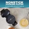 Elite Gourmet EWM460 Nonstick Rotating Flip Belgian Waffle Maker, 1.25-Inch Thick Waffles, Hash Browns, Keto, Snacks, Sandwich, Eggs, Easy to Clean, Black, 5 Inch(Black)