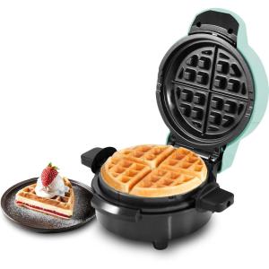 Elite Gourmet EWM460 Nonstick Rotating Flip Belgian Waffle Maker, 1.25-Inch Thick Waffles, Hash Browns, Keto, Snacks, Sandwich, Eggs, Easy to Clean, Black, 5 Inch(Mint)
