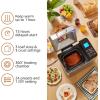 Elite Gourmet Programmable 2-Lb Bread Maker, PFAS Free Ceramic Ceralast™ Pan, Touch Screen Control Panel, 19 Functions, Gluten Free, White, Wheat, Rye & More, 3 Loaf Sizes, Stainless Steel(Stainless Steel)