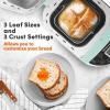 Elite Gourmet Programmable Bread Maker with PFAS-Free CERALAST™ Ceramic Pan, 2 lb Loaf, 19 Presets incl. Gluten-Free, 3 Sizes, Delay Timer, Steel Gray(Mint)