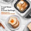 Elite Gourmet Programmable Bread Maker with PFAS-Free CERALAST™ Ceramic Pan, 2 lb Loaf, 19 Presets incl. Gluten-Free, 3 Sizes, Delay Timer, Steel Gray(Steel Gray)