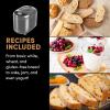 Elite Gourmet Programmable Bread Maker with PFAS-Free CERALAST™ Ceramic Pan, 2 lb Loaf, 19 Presets incl. Gluten-Free, 3 Sizes, Delay Timer, Steel Gray(Steel Gray)