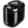 Elite Gourmet Programmable 2-Lb Bread Maker, PFAS Free Ceramic Ceralast™ Pan, Touch Screen Control Panel, 19 Functions, Gluten Free, White, Wheat, Rye & More, 3 Loaf Sizes, Stainless Steel(Black)