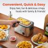 Elite Gourmet EDF1116 Electric 1.2 Qt. / 4.8 Cup Oil Capacity Deep Fryer, Adjustable Temperature, Removable Basket, Lid with Cool-Touch Knob, Stainless Steel(1.2 Qt. / 4.8 Cup)