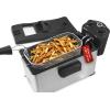 Elite Gourmet EDF-3500# Electric Immersion Deep Fryer. Removable Basket, Timer Control Adjustable Temperature, Lid with Viewing Window and Odor Free Filter(3.5 Quart / 14 Cup)