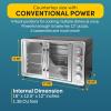 Elite Gourmet ETO4524 45L Countertop Convection Toaster Oven, French Doors, Adjustable Temperature & Timer, Bake, Roast, Broil, Toast, Includes Baking Pan, Rack, Rotisserie, Stainless Steel(18-Slice  45L)