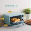 Elite Gourmet by Maximatic Americana Collection ETO147M Diner 50’s Retro Countertop Toaster oven, Bake, Toast, Fits 8” Pizza, Temperature Control & Adjustable 60-Minute Timer 1000W, 2 Slice, Mint(2 Slice  10L)