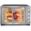 Elite Gourmet ETO4524 45L Countertop Convection Toaster Oven, French Doors, Adjustable Temperature & Timer, Bake, Roast, Broil, Toast, Includes Baking Pan, Rack, Rotisserie, Stainless Steel(18-Slice  45L)