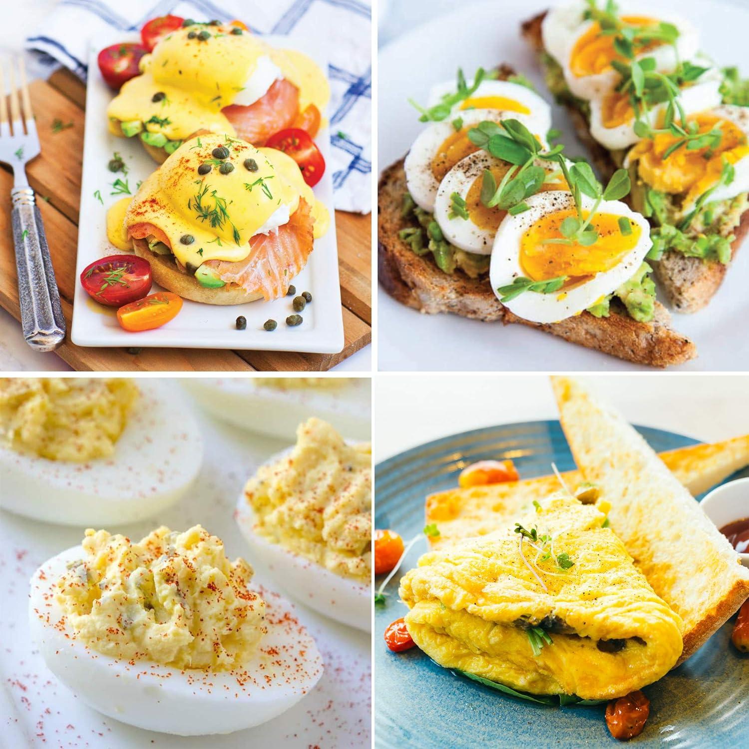 image:imageElite Gourmet EGC007CHC Rapid Egg Cooker 7 EasyToPeel Hard Medium Soft Boiled Eggs Poacher Omelet Maker Auto ShutOff Alarm 16Recipe Booklet Charcoal GreyClassic White