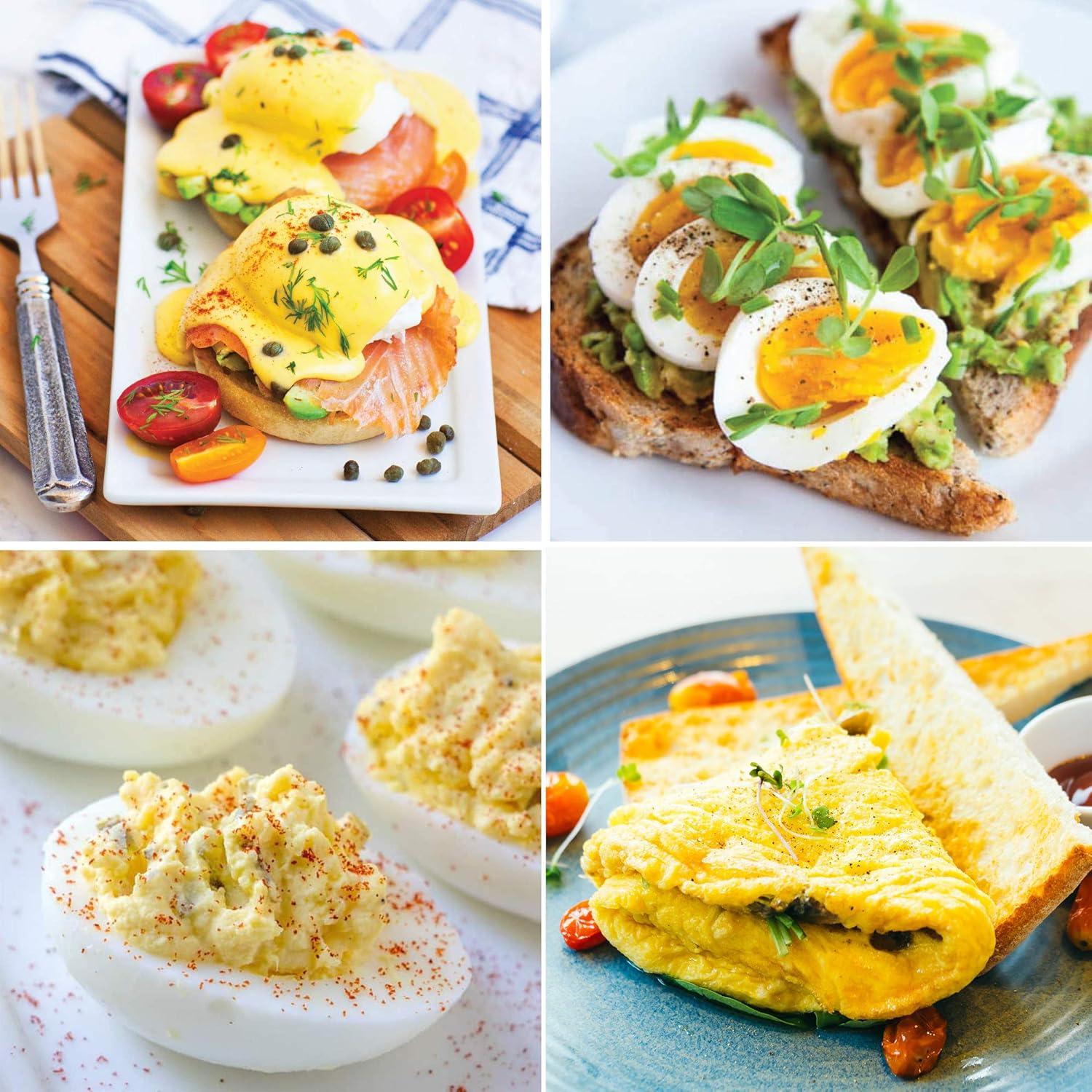 image:imageElite Gourmet EGC700P Rapid Egg Cooker 7 EasyToPeel Hard Medium Soft Boiled Eggs Poacher Omelet Maker Auto ShutOff Alarm 16Recipe Booklet BPAFree EggplantOcean