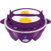 Elite Gourmet EGC700P# Rapid Egg Cooker, 7 Easy-To-Peel, Hard, Medium, Soft Boiled Eggs, Poacher, Omelet Maker, Auto Shut-Off, Alarm, 16-Recipe Booklet, BPA-Free, Eggplant(Eggplant)