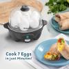 Elite Gourmet EGC700P# Rapid Egg Cooker, 7 Easy-To-Peel, Hard, Medium, Soft Boiled Eggs, Poacher, Omelet Maker, Auto Shut-Off, Alarm, 16-Recipe Booklet, BPA-Free, Eggplant(Ash)