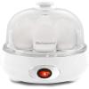 Elite Gourmet EGC007CHC# Rapid Egg Cooker, 7 Easy-To-Peel, Hard, Medium, Soft Boiled Eggs, Poacher, Omelet Maker, Auto Shut-Off, Alarm, 16-Recipe Booklet, Charcoal Grey(Classic White)