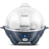 Elite Gourmet EGC700P# Rapid Egg Cooker, 7 Easy-To-Peel, Hard, Medium, Soft Boiled Eggs, Poacher, Omelet Maker, Auto Shut-Off, Alarm, 16-Recipe Booklet, BPA-Free, Eggplant(Steel Blue)