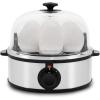 Elite Gourmet EGC700P# Rapid Egg Cooker, 7 Easy-To-Peel, Hard, Medium, Soft Boiled Eggs, Poacher, Omelet Maker, Auto Shut-Off, Alarm, 16-Recipe Booklet, BPA-Free, Eggplant(Stainless Steel)