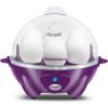 Elite Gourmet EGC700P# Rapid Egg Cooker, 7 Easy-To-Peel, Hard, Medium, Soft Boiled Eggs, Poacher, Omelet Maker, Auto Shut-Off, Alarm, 16-Recipe Booklet, BPA-Free, Eggplant(Eggplant)