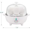 Elite Gourmet EGC-007B# Rapid Egg Cooker, 7 Easy-To-Peel, Hard, Medium, Soft Boiled Eggs, Poacher, Omelet Maker, Auto Shut-Off, Alarm, 16-Recipe Booklet, Black(White)