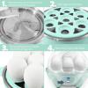 Elite Gourmet EGC700M# Rapid Egg Cooker, 7 Easy-To-Peel, Hard, Medium, Soft Boiled Eggs, Poacher, Omelet Maker, Auto Shut-Off, Alarm, 16-Recipe Booklet, BPA-Free, Seafoam, 7 Egg(Seafoam)
