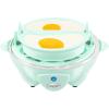 Elite Gourmet EGC700M# Rapid Egg Cooker, 7 Easy-To-Peel, Hard, Medium, Soft Boiled Eggs, Poacher, Omelet Maker, Auto Shut-Off, Alarm, 16-Recipe Booklet, BPA-Free, Seafoam, 7 Egg(Seafoam)